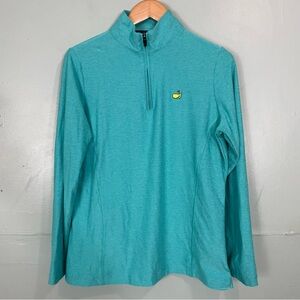 Masters Peter Millar Quarter Half Zip Golf Pullover Aqua Blue Womens Large